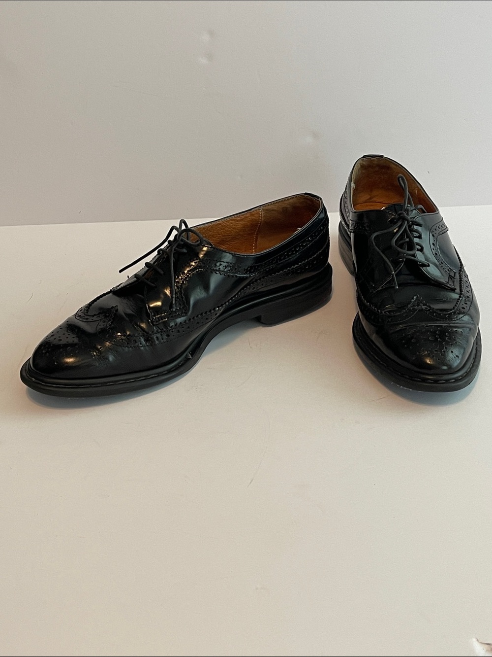 Women’s vintage 90s Nordstrom black leather wingtips sz 8